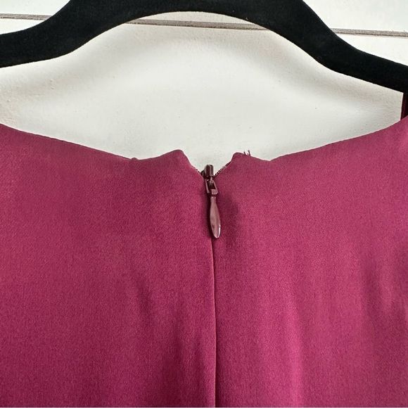 Parker Black Rosie Silk Maxi Ruffle Maroon Dress - Picture 9 of 13